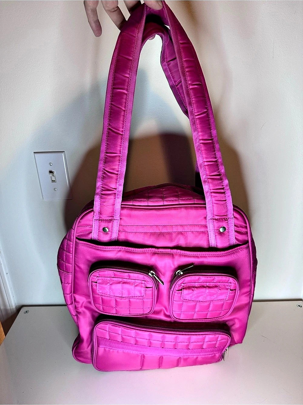 lug Puddle Jumper LE Quilted Tote Bag in Pink